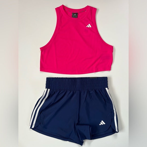 adidas Pants - Adidas Workout Set – Pacer Training Shorts & Train Essentials Boxy Tank